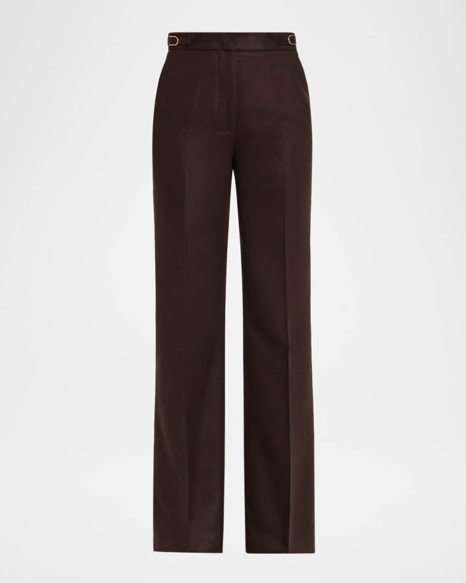 Vesta Silk Straight-Leg Pants